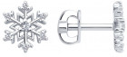 Серьги из серебра с фианитами