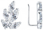 Серьги из серебра с фианитами