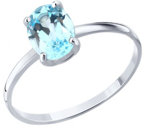 Кольцо из серебра с топазом