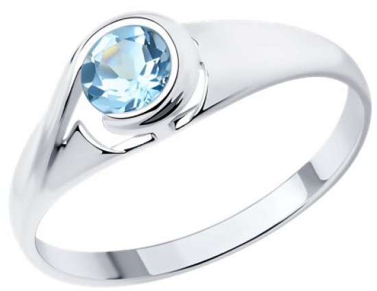 Кольцо из серебра с топазом