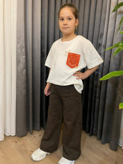 Брюки для девочек трикотажные