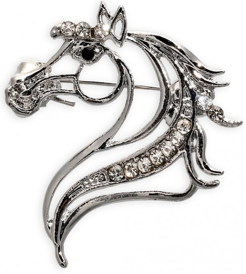 Брошь со стразами «Лошадь»