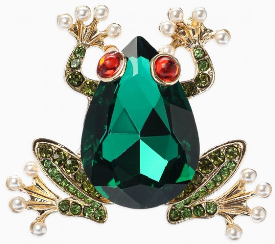 Брошь «Болотная лягушка»