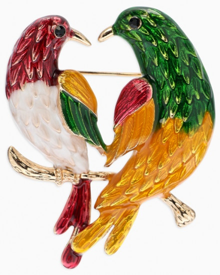 Брошь «Птицы парные»