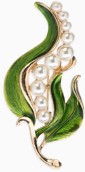Брошь «Стручок гороха»