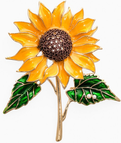 Брошь «Цветок Подсолнуха»