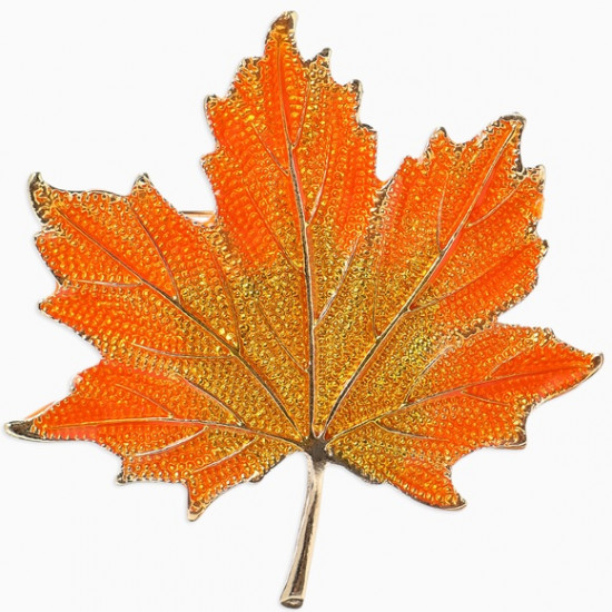 Брошь «Лист кленовый осенний»