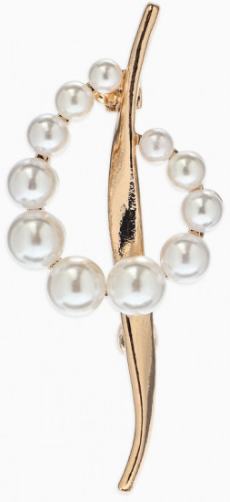 Брошь «Дуга с жемчугом»