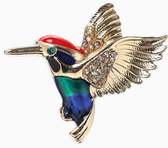 Брошь «Птица Колибри»
