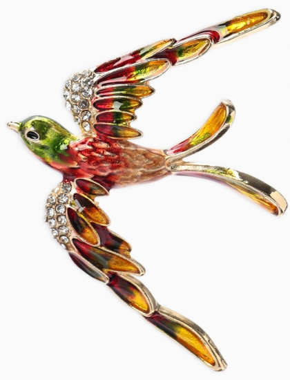 Брошь «Птица Ласточка»