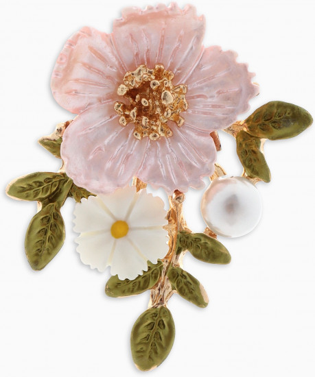 Брошь «Цветы на ветке»