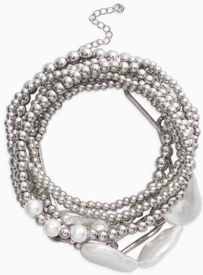 Набор браслетов «Жемчуг Барочный с цепями»