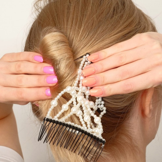 Зажим для волос «Жемчужная сетка»