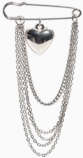 Булавка с цепочками «Сердце» 