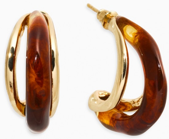 Серьги большие «Стиль. Полукольцо»