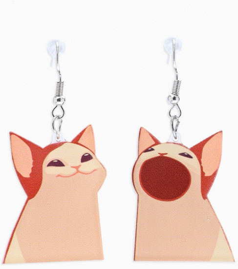 Серьги акриловые «Коты»