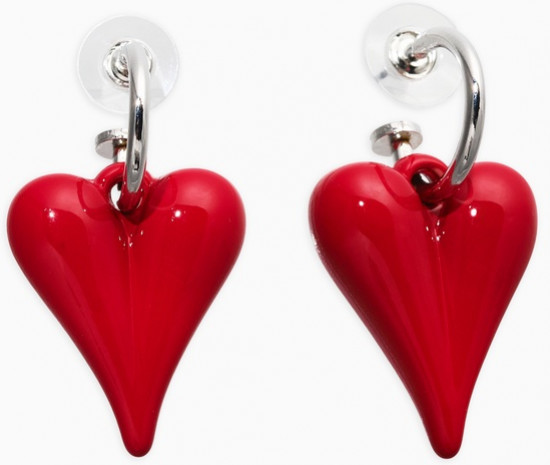 Серьги со съёмными подвесками «Сердца вытянутые»