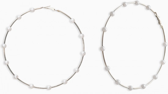 Серьги-кольца «Жемчуг»