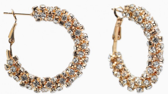 Серьги-кольца женские «Россыпь»