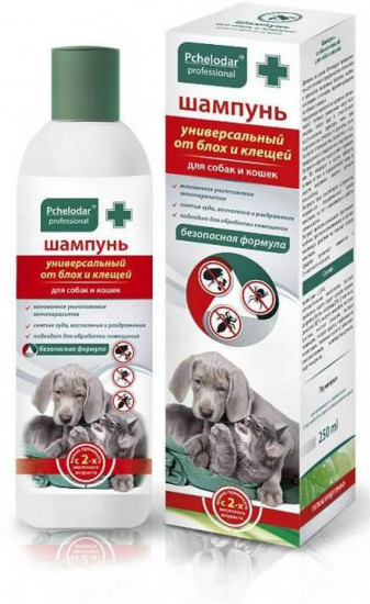 Шампунь от блох и клещей для собак и кошек