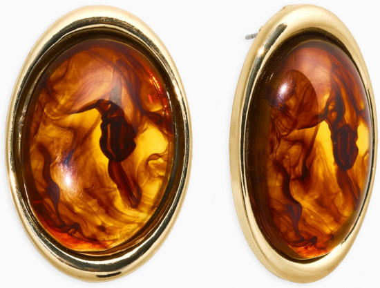 Серьги большие «Стиль. Овал»