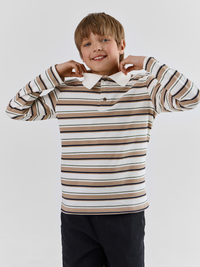 Лонгслив-поло для мальчиков