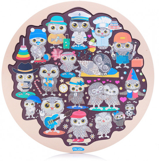 Пазл «Милые совушки»