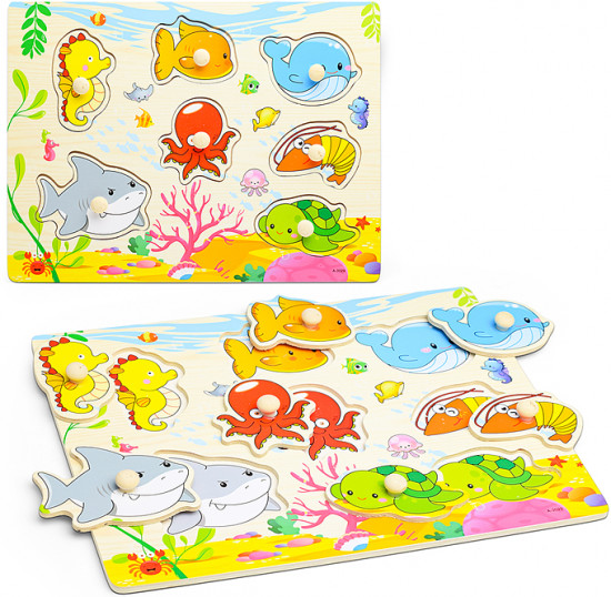 Пазл-вкладыш «Морской мир»