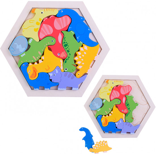 Пазл-вкладыш «Дружные динозаврики»