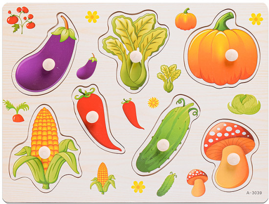 Пазл-вкладыш «Овощная грядка»