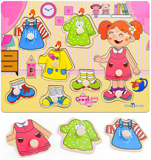 Пазл-вкладыш «Одень девочку»