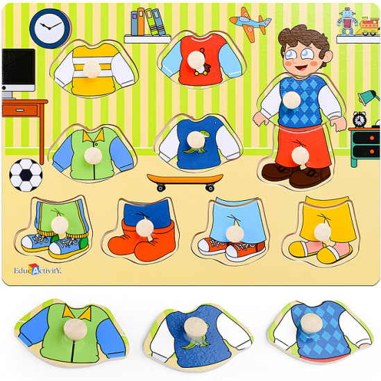 Пазл-вкладыш «Одень мальчика»