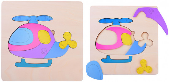 Пазл-вкладыш «Вертолет»