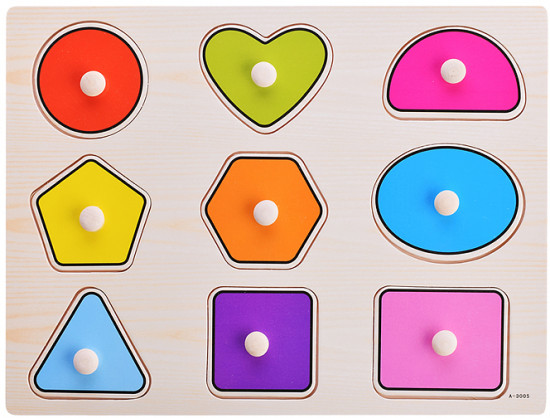 Пазл-вкладыш «Яркие формы»