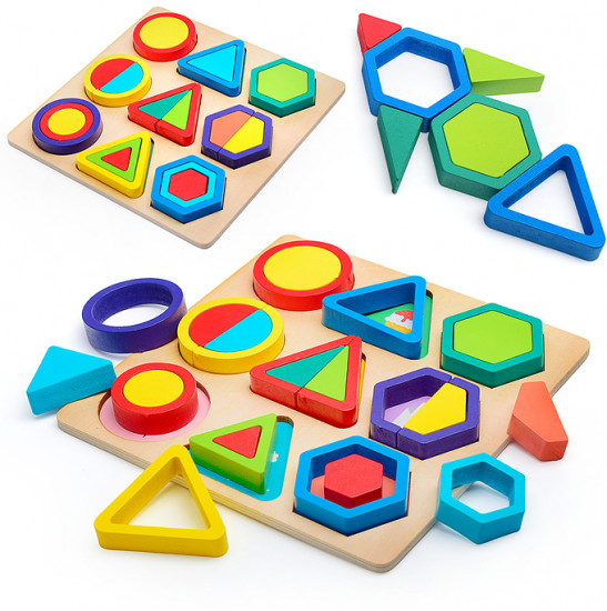 Пазл-вкладыш «Цветные фигуры»