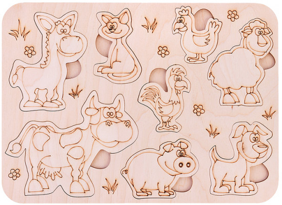 Пазл-вкладыш «Ферма»