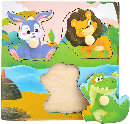 Пазл-вкладыш «Зверята»