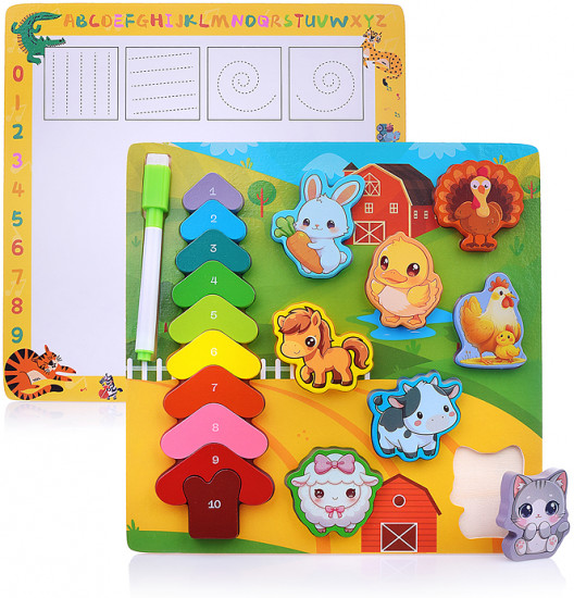 Пазл-вкладыш «Веселые животные»