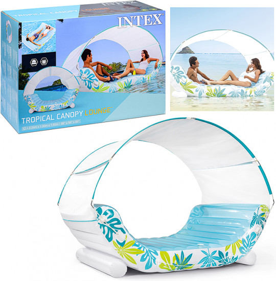 Матрас-плот с навесом «Тропический лаундж»