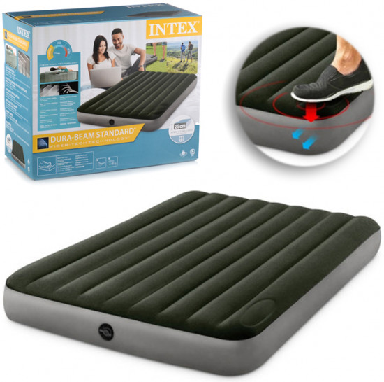 Матрас надувной со встроенным ножным насосом «Dura-Beam Queen»