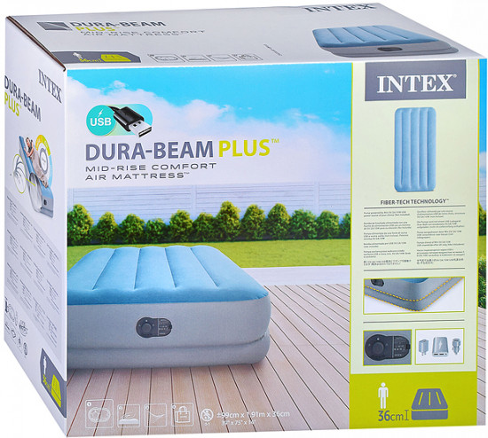 Матрас надувной со встроенным насосомUSB