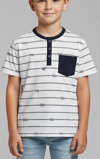 Футболка на пуговицах для мальчиков