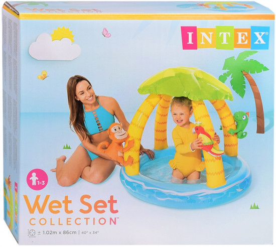 Бассейн надувной детский «Тропический остров»