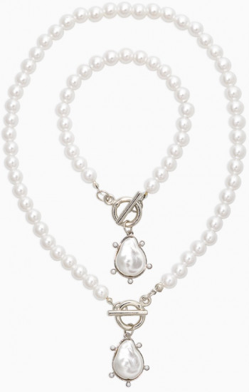 Комплект украшений «Жемчуг. Подвеской барочная жемчужина»