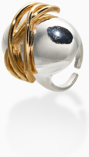 Кольцо «Сетка на овале»