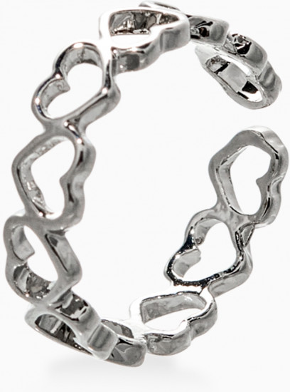 Кольцо «Цепь из сердечек»