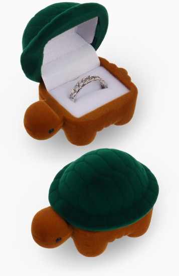 Футляр бархатный под серьги/кольцо «Черепашка»