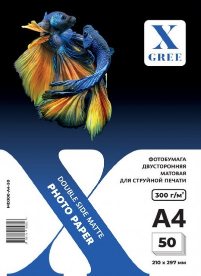 Фотобумага матовая двусторонняя X-Gree MD300-A4-50