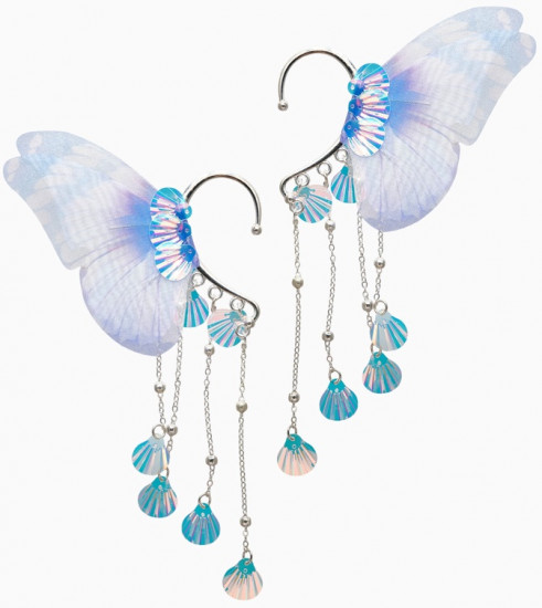 Серьги каффы детские «Крылья»