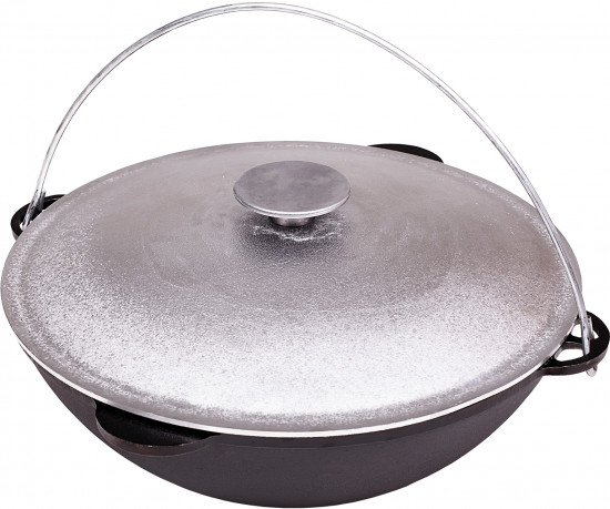 Казан походный чугунный с алюминиевой крышкой «Татарский»